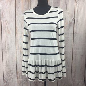Women's Long Sleeve Stripped Top